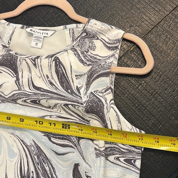 Athleta Refined Zephyr Tank Top Stretch White Grey Women XS - Picture 10 of 11